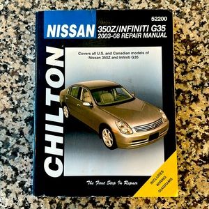 Chilton Nissan 350-Z G35 2003-2008
Service Repair Manual, Wiring Diagrams